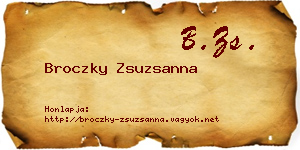 Broczky Zsuzsanna névjegykártya